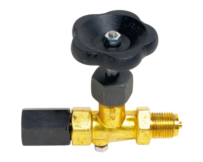 High pressure brass valve male/female + stretcher nut 1390 1/2''